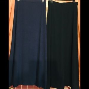2 for 1 /Cozy Casual Long Blue-Small/and Long Black-Medium lined Winter Skirts